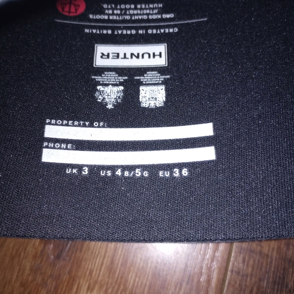 Hunter Big Kids Original Giant Multi Color Glitter Rain Boots Size 4 - Picture 6 of 7